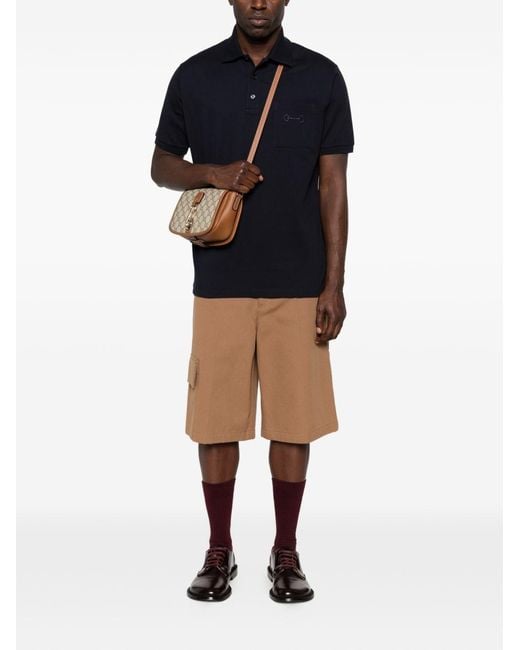 Gucci Black Cotton Polo Shirt for men