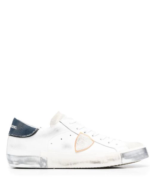 Philippe Model Prsx Low Sneakers - Blanc Bleu in White for Men | Lyst
