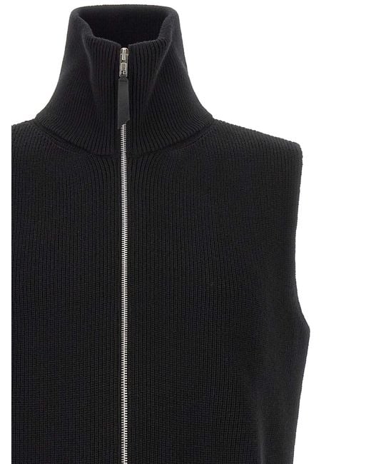 Maison Margiela Black Wool Sleeveles Sweater Clothing for men