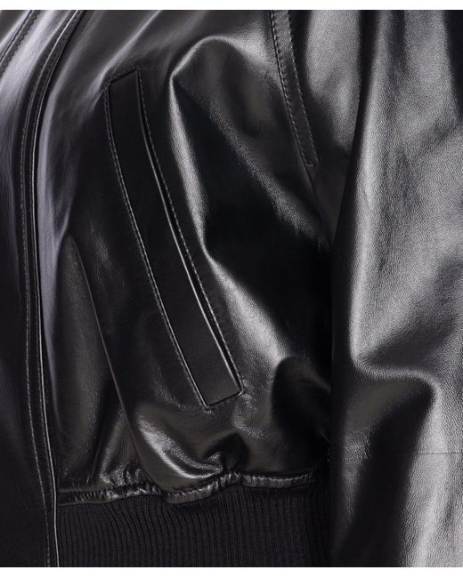 Bottega Veneta Black Light Leather Jacket
