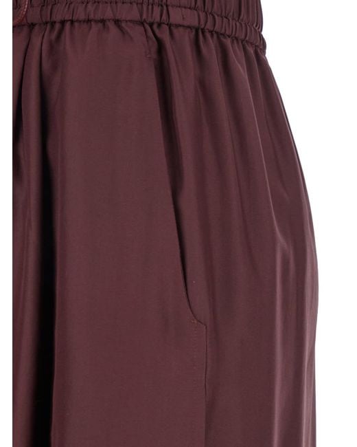 Forte Forte Purple Habotai Silk Drawstring Pants