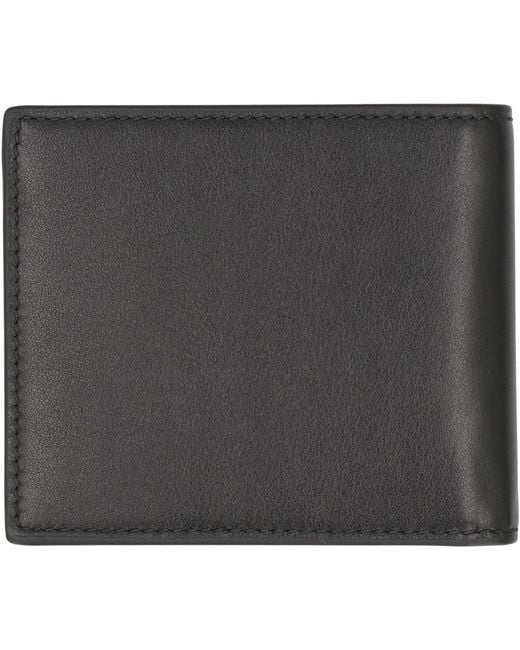 Gucci Gray Bi-Fold Wallet With Clip Calfskin & Cardholders for men