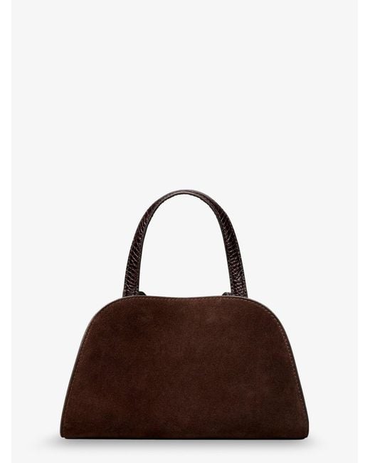 Tory Burch Brown Suede Satchel Bag Romy Shoulder