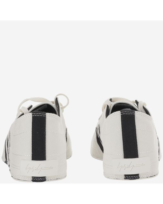 Adidas White Y-3 Nizza Lo Sneakers Fabric Trainers for men