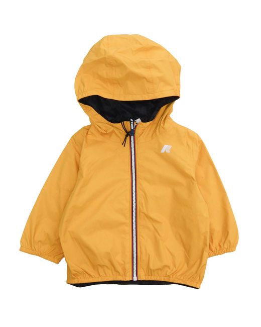 K-Way Yellow Ecoplus Waterproof Jacket Nylon Lining Short Puffer