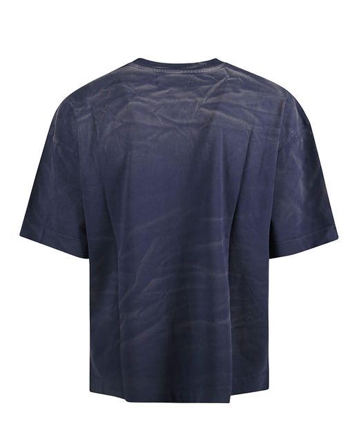 Paura Blue Logo Oversized T-Shirt for men