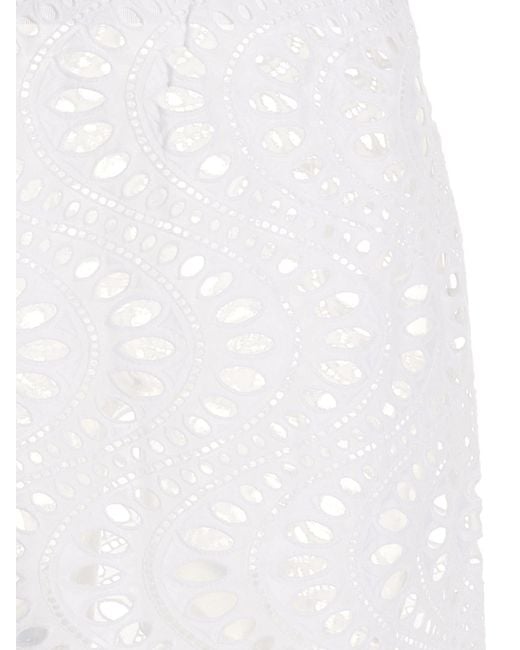 Giambattista Valli White Long Cotton Skirt