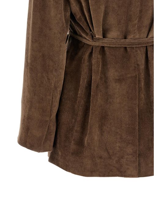 Brunello Cucinelli Brown Viscose Blazer Clothing