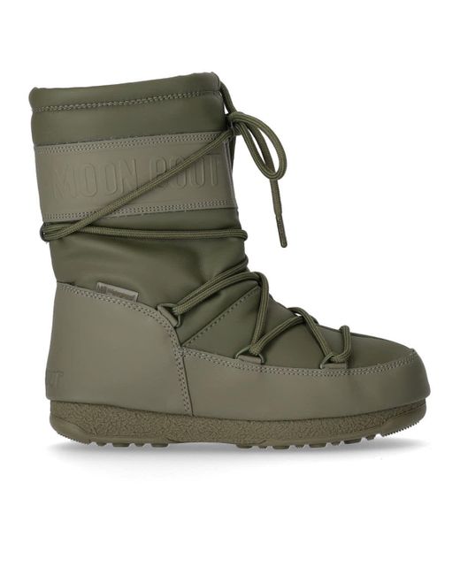 Moon Boot Mid Rubber Protecht Military Green Snow Boot