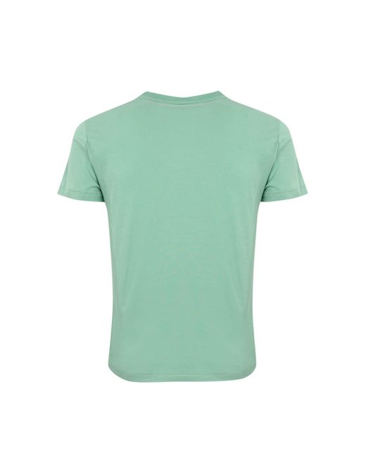 Ralph Lauren Green Cotton T-Shirt With Pony Logo for men