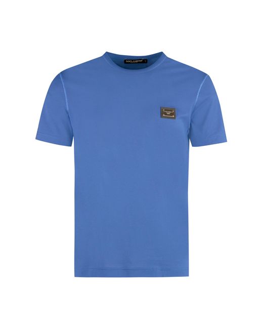 Dolce & Gabbana Blue Cotton T-Shirt T-Shirts for men