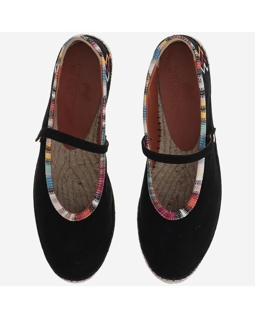 Missoni Black Espadrilles Zigzag Viscose Blend Shoe