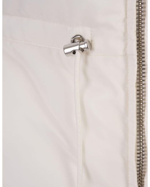 Alexander McQueen White Padded Gilet With Logo Application