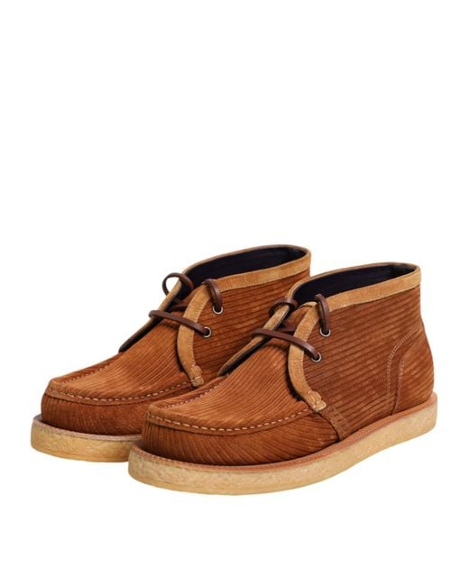 Dolce & Gabbana Brown Suede Chukka Boots for men