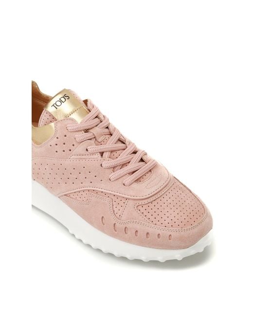 Tod's Pink Tods Suede Sneakers