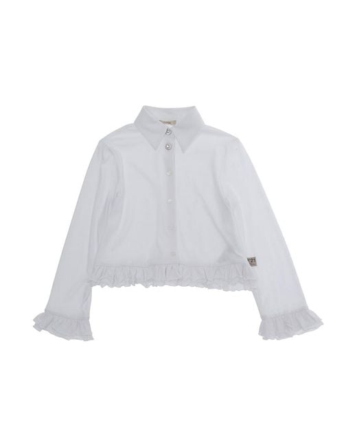 N°21 White Shirt Cotton-Viscose Cotton Viscose Blouses And