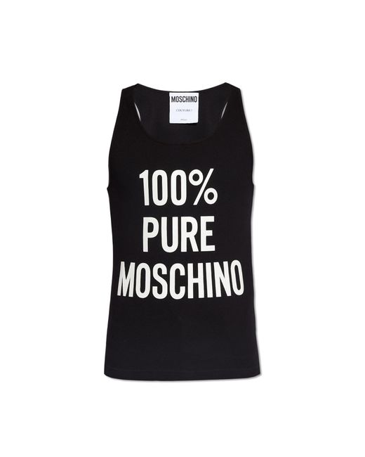 Moschino Black Sleeveless T-shirt for men
