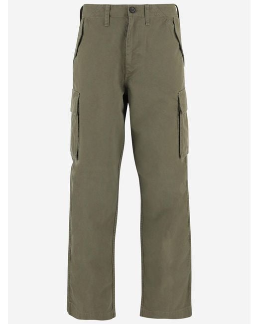 Burberry Green Cotton Cargo Pants Trousers for men