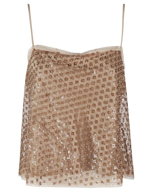 Vince Brown Beaded Sequin Straight