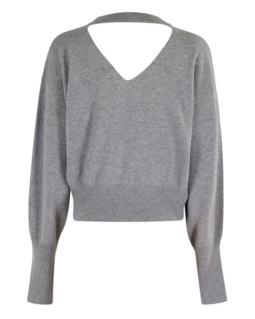 FEDERICA TOSI Gray Maglia Scollo V
