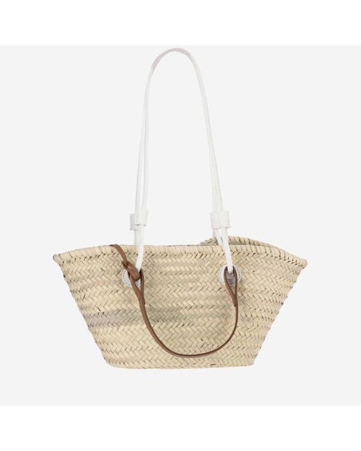 Filippo Catarzi 1910 Natural Straw Bag With Logo