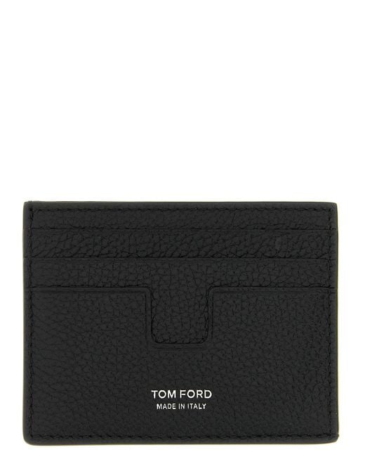 Tom Ford Black Calfskin Cardholder Accessory for men