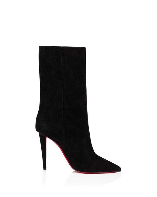 Christian Louboutin Black Astrilarge Booty In Suede