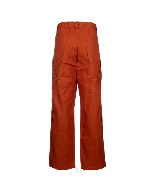 Jacquemus Orange Multiple-pocket Detail Straight Leg Trousers for men