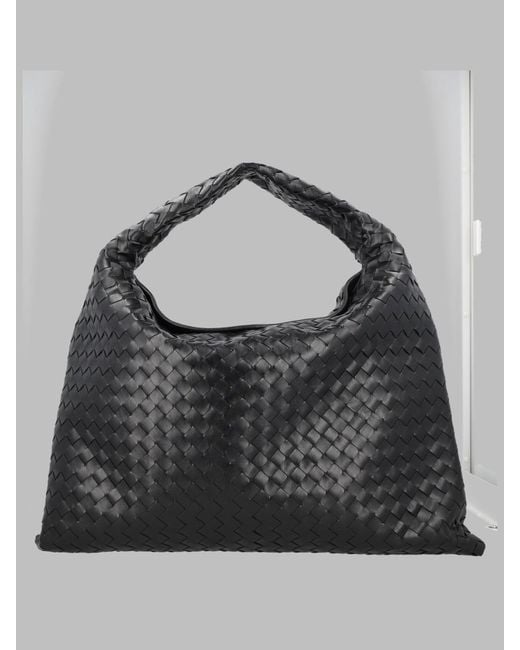 Bottega Veneta Gray Large Hop Leather Shoulder Bag Calf