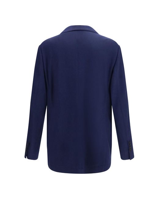 Brunello Cucinelli Blue Cashmere Jacket Kashmir/Capra Hircus for men
