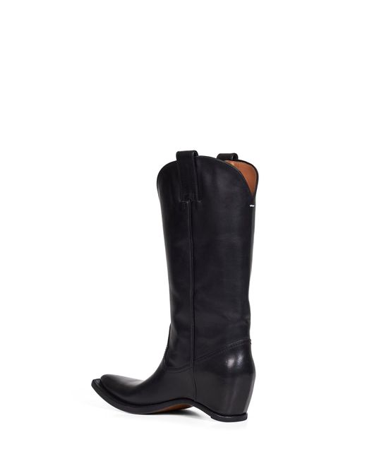 Maison Margiela Blue Heel-Less Western Boots