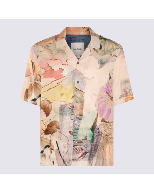 Paul Smith Pink Multicolour Viscose Shirt for men