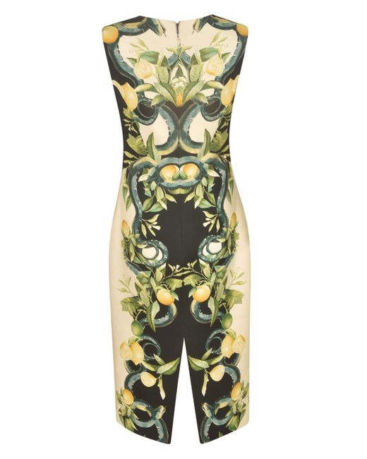 Roberto Cavalli Green Sleeveless Printed Dress
