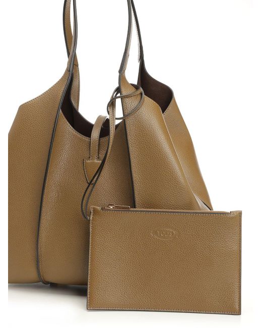 Tod's Natural T Timeless Small Shopping Bag