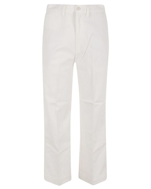Polo Ralph Lauren White Wd Lg Chno-cropped-flat Front