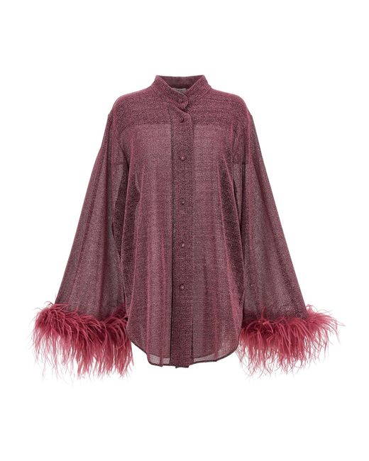 Oseree Purple 'Lumière Plumage' Shirt