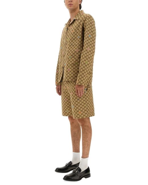 Gucci Natural Fabric Jacket Gg Cotton for men