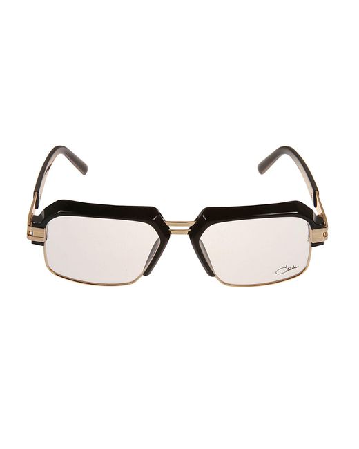 Cazal Logo Clubmaster Frame Glasses in Black/Gold (Brown) | Lyst