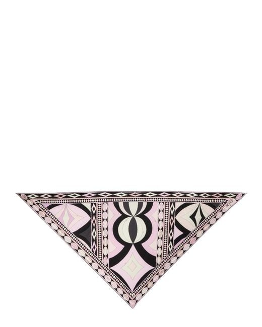 Emilio Pucci White Triangle Scarf