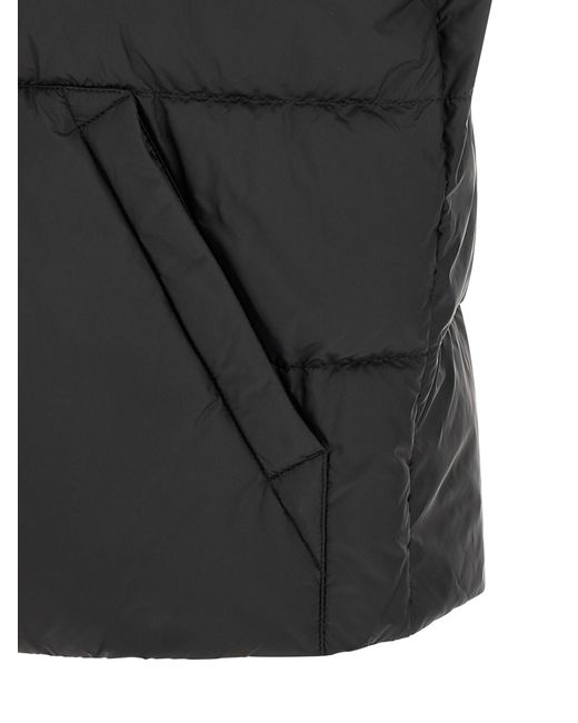 Moncler Black Polyamide Sleeveless Jacket Clothing for men