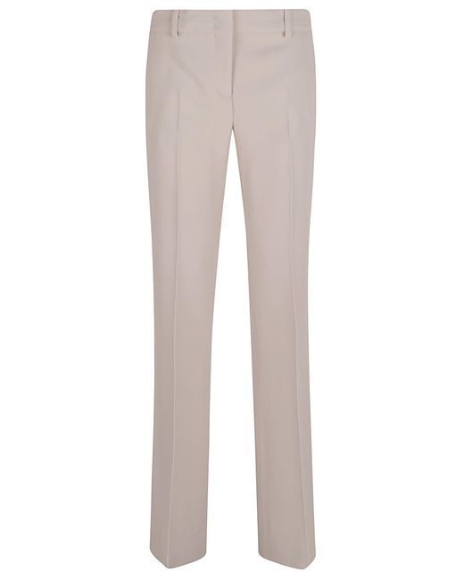 Ermanno Scervino Gray Bootcut Trousers With Concealed Closure And Crease