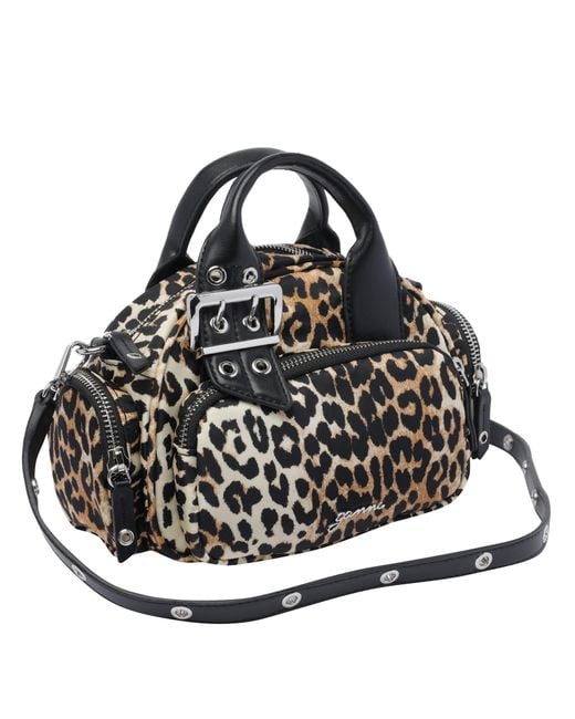Ganni Black Small Logo Handbag