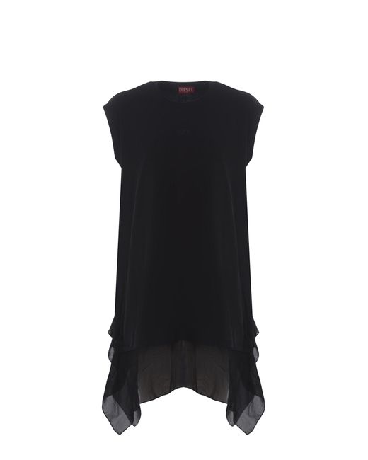 DIESEL Dress Rolletty Made Of Cotton in Black | Lyst