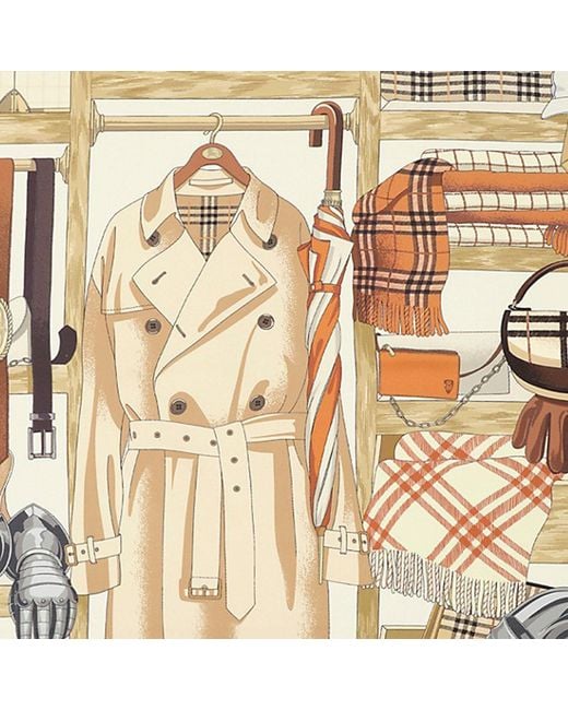 Burberry Metallic Silk Twill Scarf