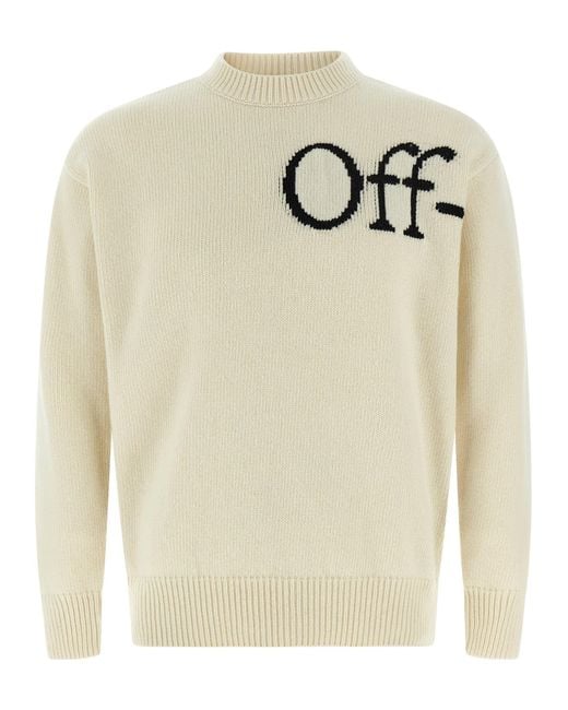 Off-White c/o Virgil Abloh White 'Bookish Shared Knit' Sweater