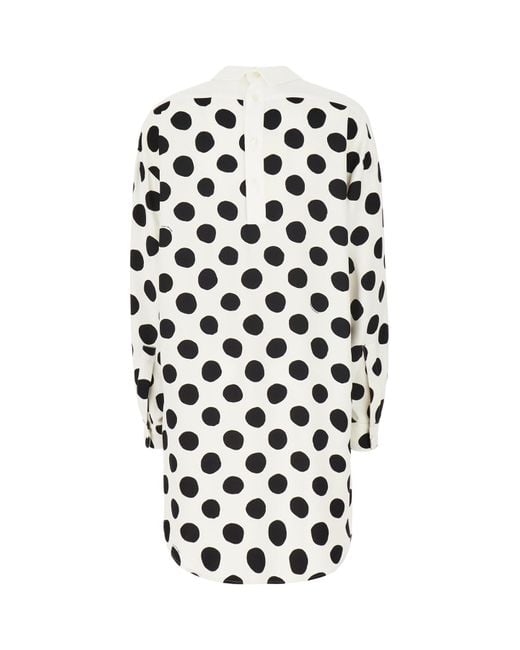 Marni White Printed Stretch Viscose Dress