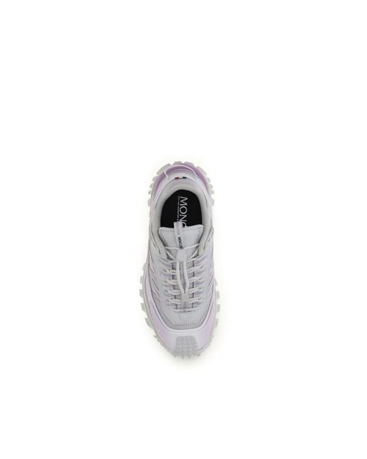 Moncler White Polyester Athletic Sneakers