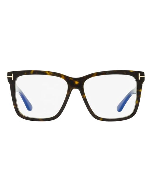 Tom Ford Black Magnetic Clip-On Eyeglasses Tf6069-B 052 54Mm Ft6069 Plastic (Acetate)