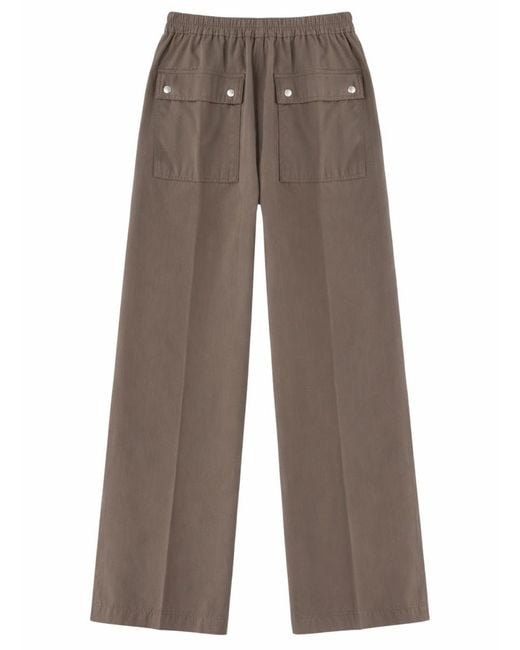 Rick Owens Brown Trousers Geth Belas Cotton
