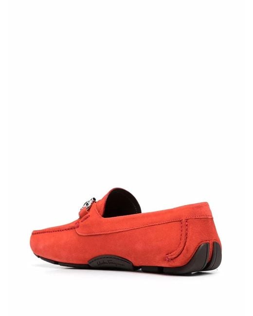 Ferragamo Red Parigi Eco Driver Shoes for men